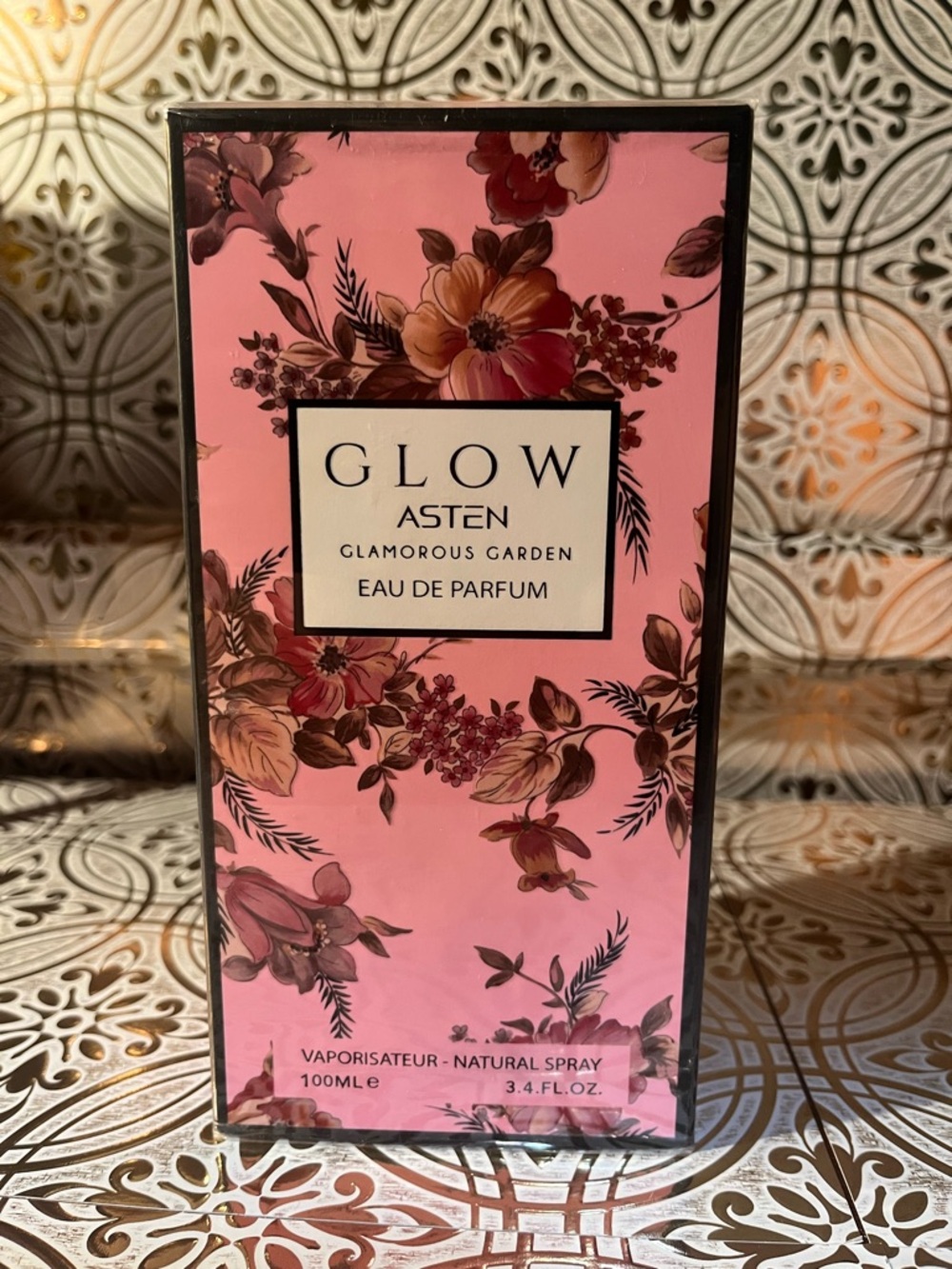 Glow Asten Glamorous Garden Eau de Parfum - Pink Floral Bottle